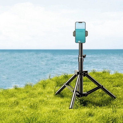 Штатив RTAKO ZJ-ZB01 55CM Matte Finish Carbon Steel Tripod Black (6930539528246) Винница - изображение 4