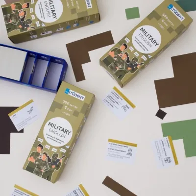 Навчальний набір English Student Картки для вивчення англійських слів Military (укр.) (591225990) Вінниця - фото 6