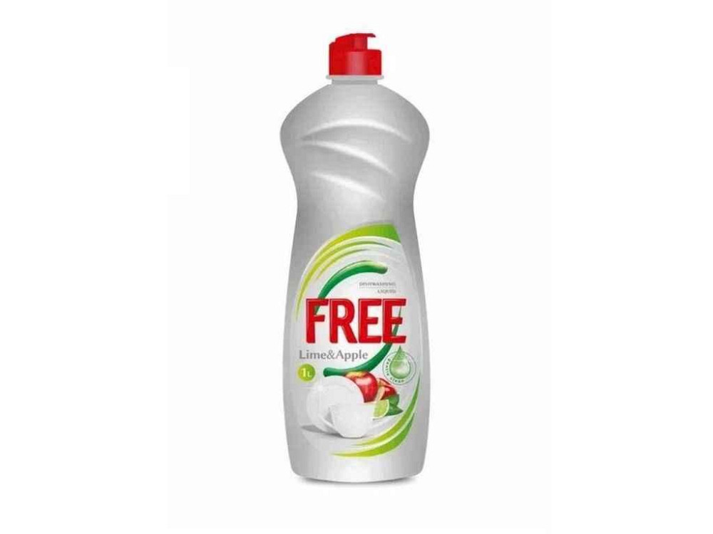 Гель для мытья посуды 1л Apple lime ТМ FREE Киев - изображение 1