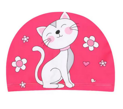 Шапочка для плавания в бассейне для девочки Кошечка Киев - изображение 1