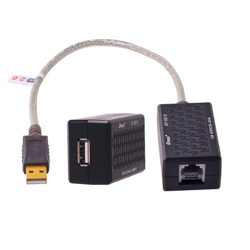 Кабель продовжувач USB 2.0 AM-AF, 60.0м (USB по витій парі RJ 45) DT-5015 Dtech Вінниця - фото 3