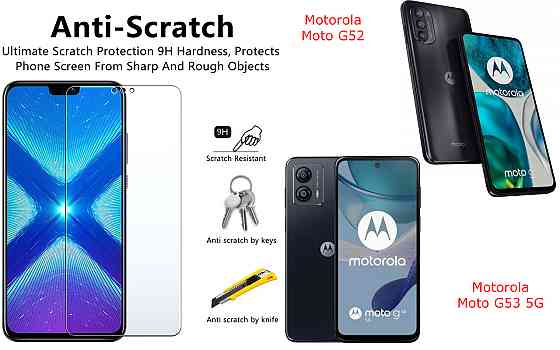 Защитное стекло NeoGlass для Motorola Moto G52, Moto G53 5G – ультрапрозрачное и устойчивое Киев