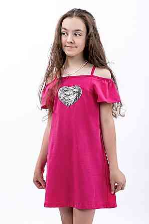 Сарафан, літній для дівчат, маліновий топ 152 Крохатушка одяг Київ