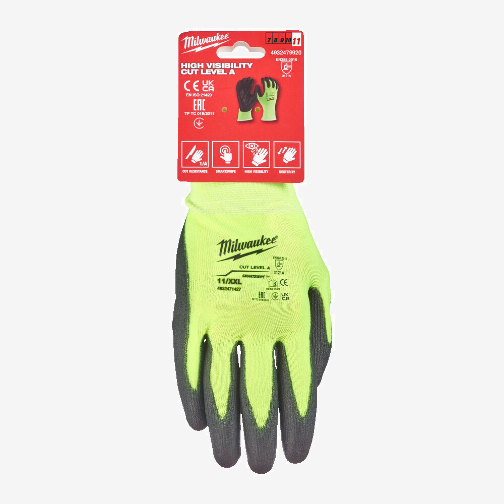 Перчатки сигнальные MILWAUKEE с сопротивлением порезам 1/A уровня, 11/XXL Одесса - изображение 2