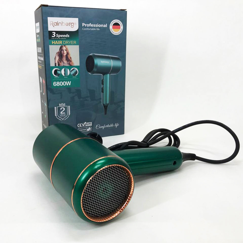 Профессиональный фен с ионизацией и термозащитой Rainberg, Хороший электрический фен KF-41 Львов - изображение 2