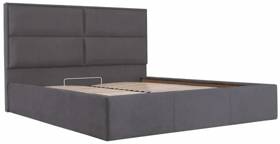 Кровать Двуспальная Sheffield Comfort 180 х 200 см Мисти Dark Grey С подъемным механизмом и нишей для белья Темно-серый Днепр