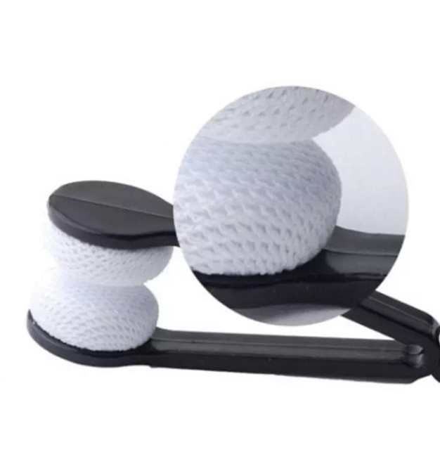 Губка салфетка для чистки очков, пинцет для чистки очков, черный цвет, размер 7*2 см Киев - изображение 3