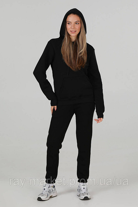 Костюм худі та штани Ray Basic жіночий утеплений чорний (U0801W-Black) Київ - фото 3