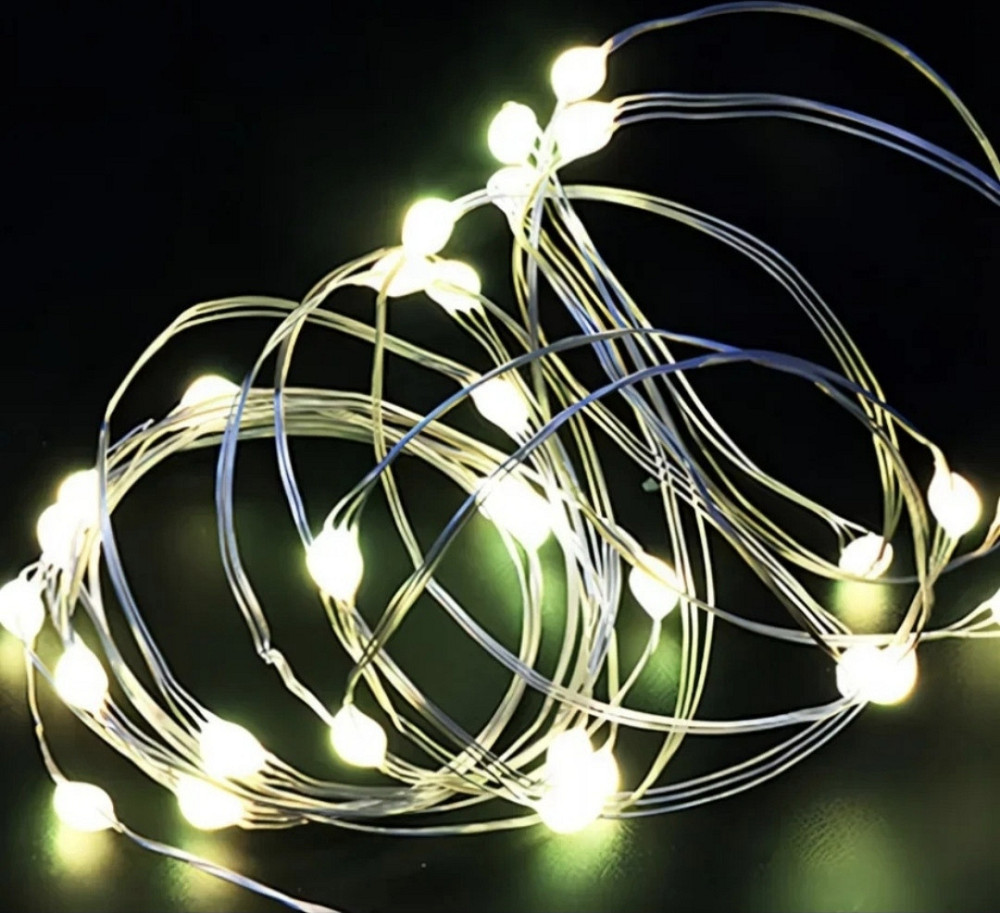Гірлянда Роса 10 м 100 led з usb теплий білий Смела - изображение 4