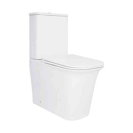 Унітаз-компакт Qtap Nando безобідковий із сидінням Soft-close QT12221222AW Київ