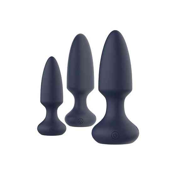 Набір анальних вібраторів, S, M, L, Dream Toys Startroopers Mars синій, 3 шт Sex Aura Київ