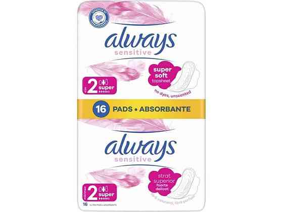 Прокладки гігієнічні Денні 5к. 16шт Ultra Sensitive Super Plus Duo ТМ ALWAYS Київ