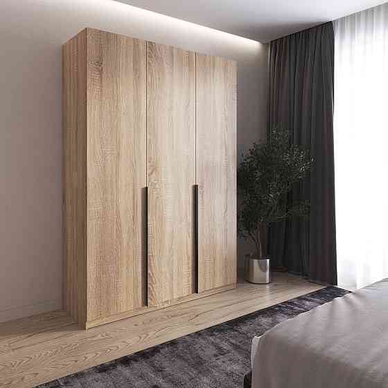 Шафа для одягу VAYS M-32 Дуб Сонома, 2 штанги та полиці, ЛДСП, 150×50×220 см - для спальні, вітальні, передпокою Львів