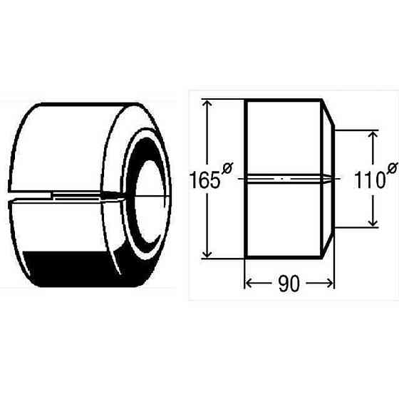 Розетка розбірна двоскладова Ø110 VIEGA 101343 Київ
