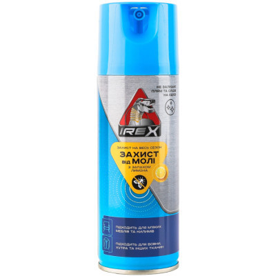 Аэрозоль от насекомых iRex Защита от моли С ароматом лимона 150 мл (4820184442221) Винница - изображение 1