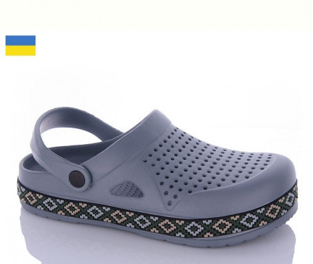 Сабо кроксы мужские серые орнамент Одесса - изображение 11