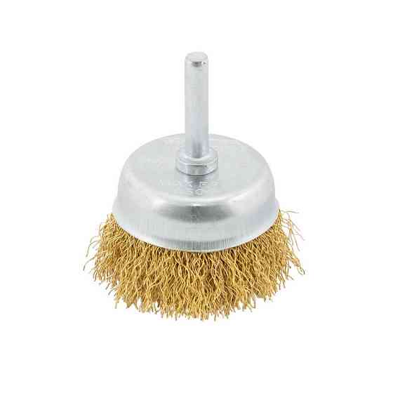 MASTERTOOL Щітка торцева MASTERTOOL з латунованого рифленого дроту Ø 50 мм зі стрижнем ¼" 19-74 Коломия