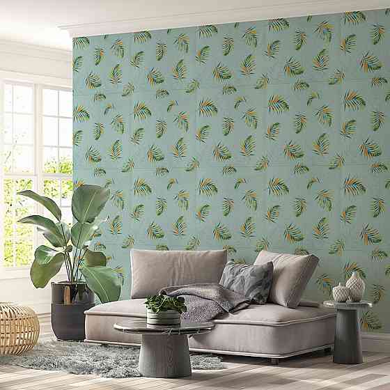 Панель стінова 3D 680х670х4мм Папороть на світло-зеленому фоні (D) SW-00001984 Київ