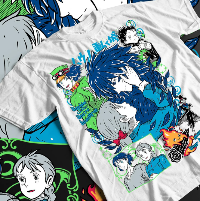 Футболка для мальчика аниме Спиритед Авай Студио Аниме оверсайз (рост от 165 до 180 ) Черний AnimeJ0701m Днепр - изображение 1