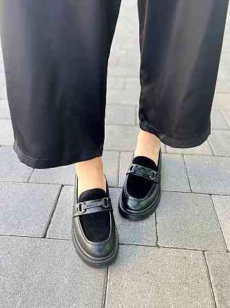 PLPS Лофери жіночі PLPS чорні натуральна шкіра низький хід розмір 36-41 (5611) Коломыя