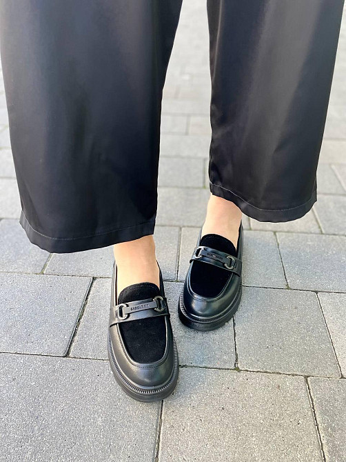 PLPS Лофери жіночі PLPS чорні натуральна шкіра низький хід розмір 36-41 (5611) Коломыя - изображение 3