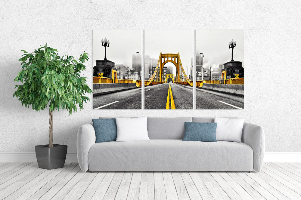 Модульная картина в гостиную / спальню  Міст  ART-223_3A 70х130 см Киев - изображение 2
