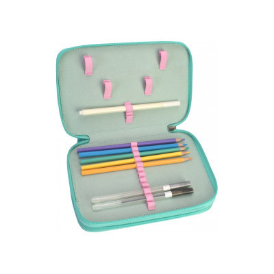 Пенал Cool For School 2 відділення з відворотами Рожевий (CF87276) Вінниця - фото 3