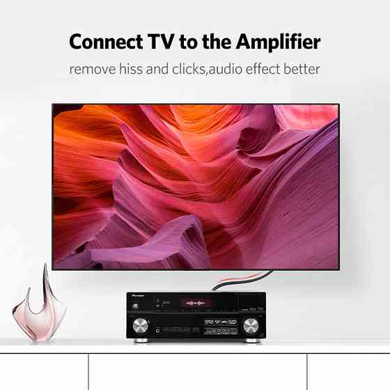 Межкомпонентный аудіо кабель Ugreen AV104 2RCA to 2RCA Audio Cable 30747 (Чорний, 1м) Николаев