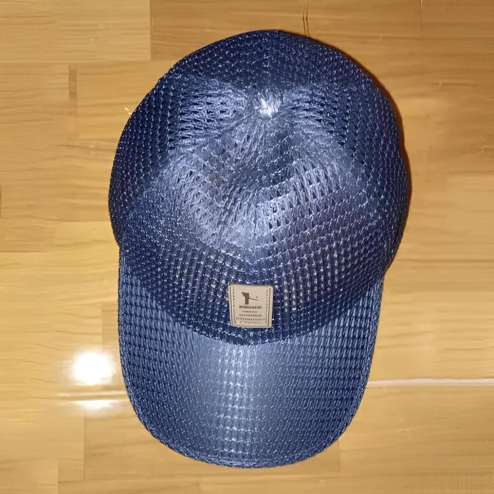 Бейсболка синяя в сетку. Сетчатая бейсболка синего цвета. Синяя кепка с хорошей вентиляцией Киев - изображение 5