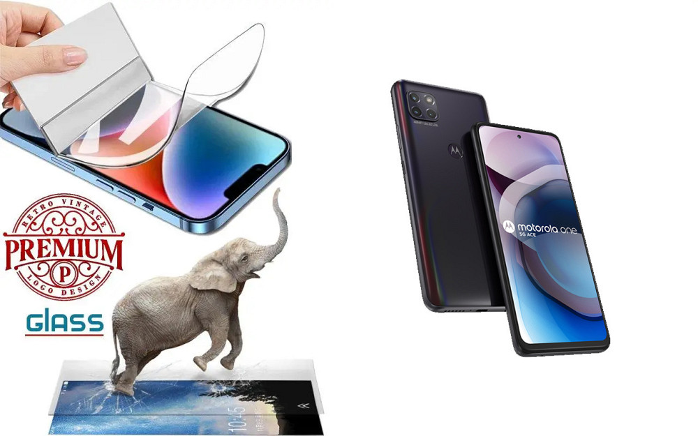 Полиуретановая пленка Motorola One 5g Ace, Premium, толщина 0,2 мм Киев - изображение 1