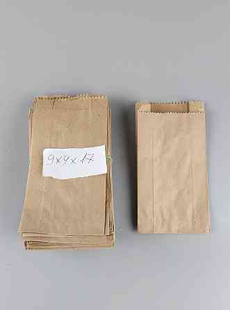 Бумажные пакеты саше  9/4*17 коричневый (100 шт) Харьков