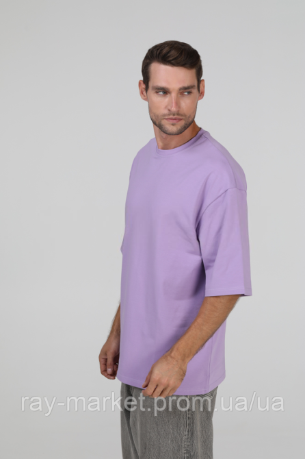 Футболка оверсайз RAY OVERSIZE мужская лиловая (U0104M-Lilac) Киев - изображение 2