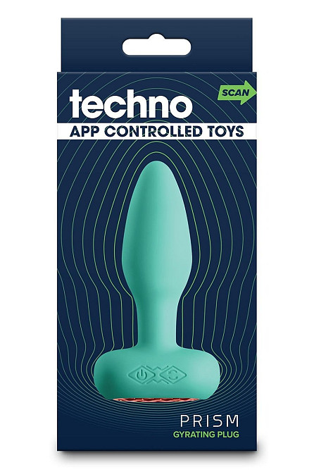Анальна смарт вібро-пробка із стопером NS Novelties Techno Prism зелена Sex Aura Київ - фото 4