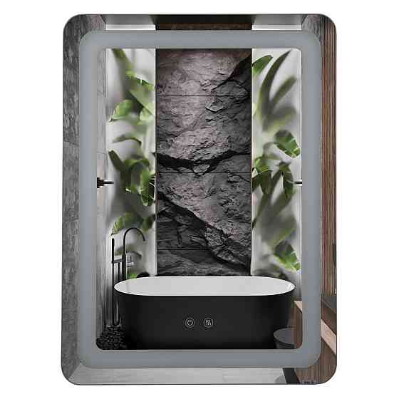 Дзеркало UNIO MRR-04 SQR-RA-S/H 600 x 800 mm LED FL сенсор + підігрів (000030902) Київ