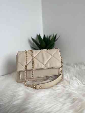 Сумка женская вечерняя нарядная белая дамская сумочка на цепочке сумки женские Бежевый Киев