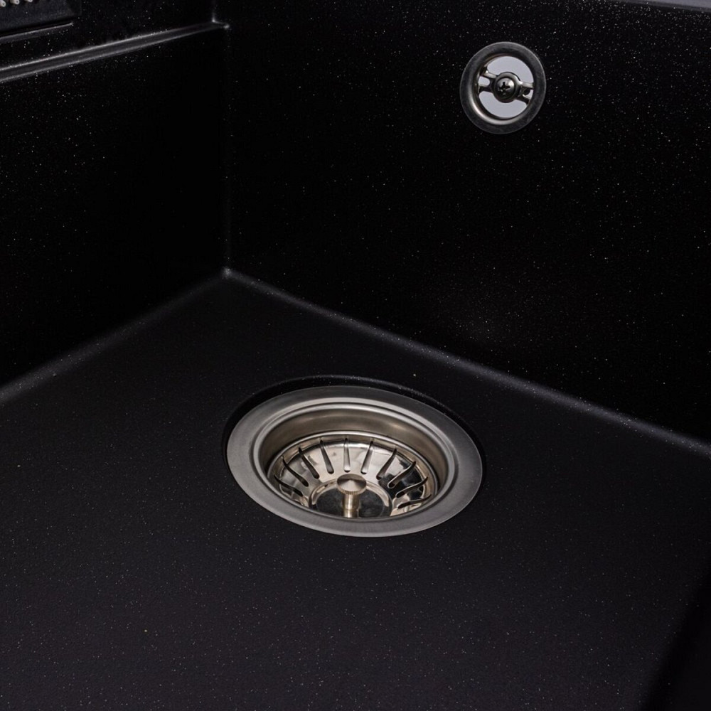 VALESO Гранітна мийка VALESO ATRUM 7950 матова Чорний металік Киев - изображение 8