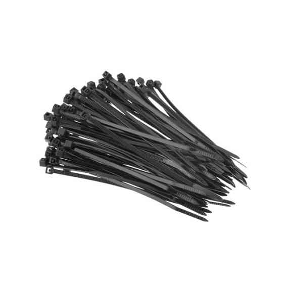 Хомут пластиковый, 2,5×100 мм, 100 шт/упак, черный INTERTOOL TC-2511 Киев