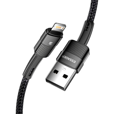 Дата кабель USB 2.0 AM to Lightning 2.0m 2.4A black Essager (EXCL-XCA01) Вінниця - фото 2