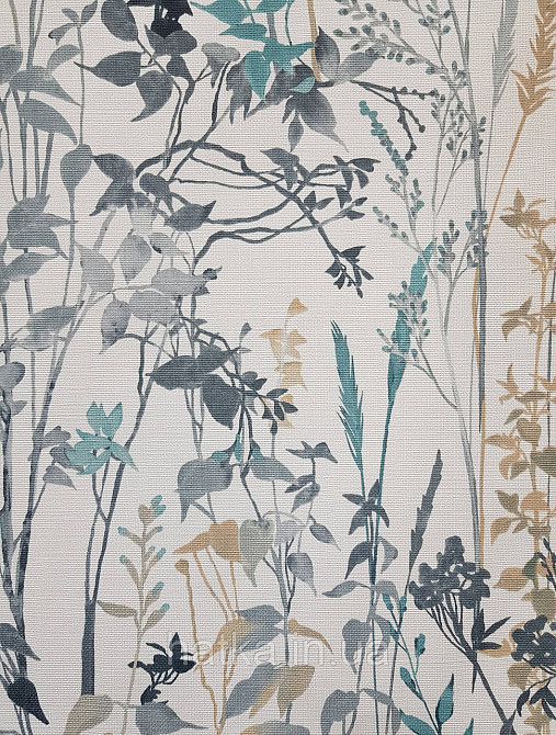 Винілові на флізелін Eristmann Casyal Chic 1.06x10 листя рослини бірюзові сірі на білому 10258-18 Київ - фото 3