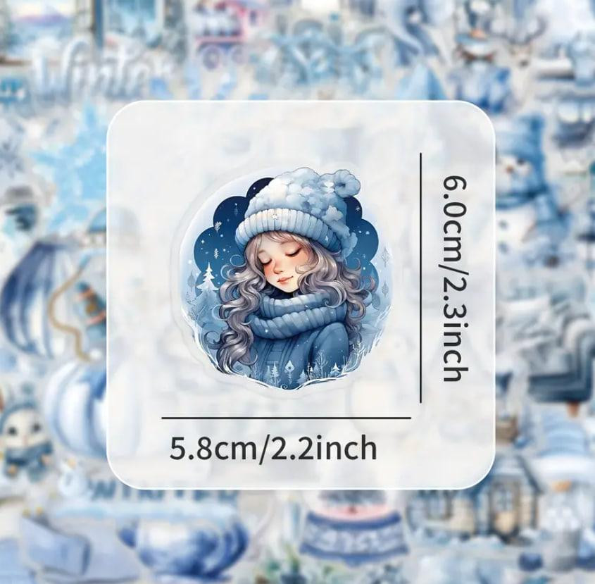 Набор зимних стикеров 