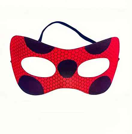 Детская маска в горошек карнавальная one size красно-черный Киев