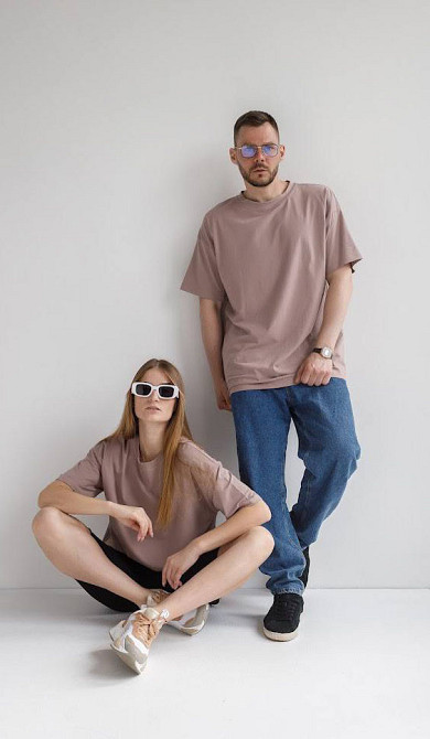 Футболка базова оверсайз чоловіча Какао 3XL/4XL Харків - фото 8