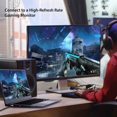 Кабель мультимедийный USB-C to HDMI M 1.8m 8K 60Hz LED RGB J5create (JCC157-N) Винница - изображение 3