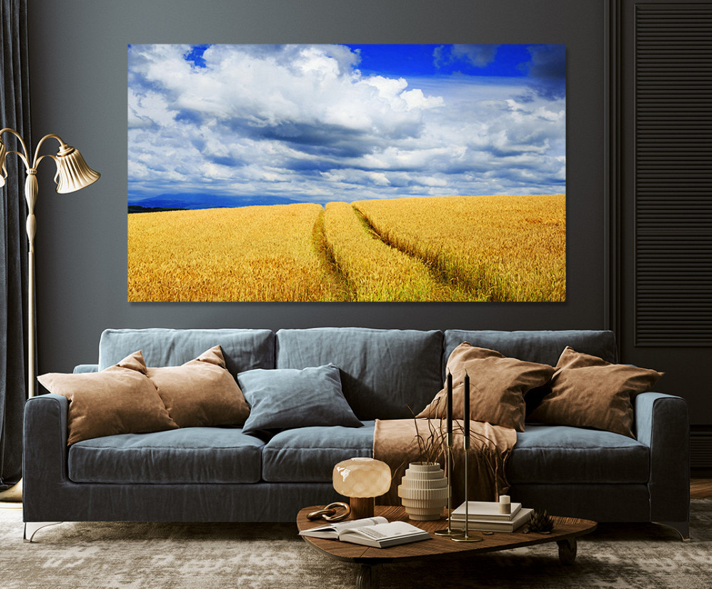 Картина холст в гостиную / спальню   Поле пшениці      MLP_140 Киев - изображение 3