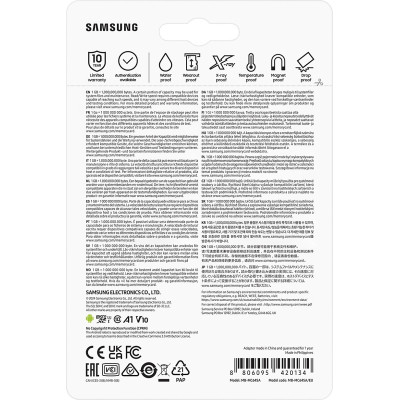 Карта памяти Samsung 64GB microSD class 10 UHS-I U3 V30 A2 EVO Plus (MB-MC64SA/EU) Винница - изображение 9