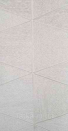 Шпалери вінілові на флізеліні Marburg Travertino 1.06х10 фігури трикутники смуги структурні білі 3д Київ