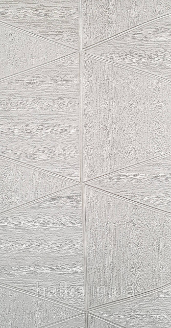 Шпалери вінілові на флізеліні Marburg Travertino 1.06х10 фігури трикутники смуги структурні білі 3д Київ - фото 3