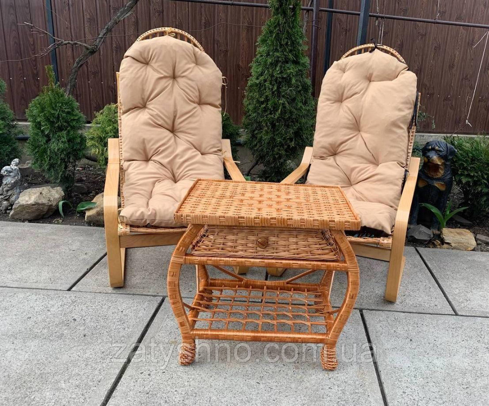 Мебель плетеная с кофейными накидками Киев - изображение 4