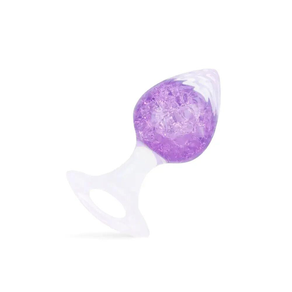 Анальная пробка Liebe Seele Heart-shaped Crystal Anal Plug - Purple Small Sex Aura Киев - изображение 1