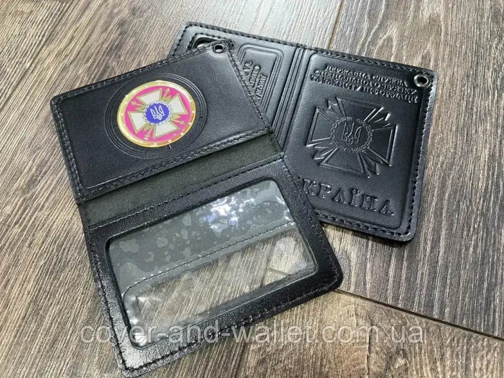 Шкіряна обкладинка ДССЗЗІ держспецзв'язок з пластиковим шевроном Київ - фото 11